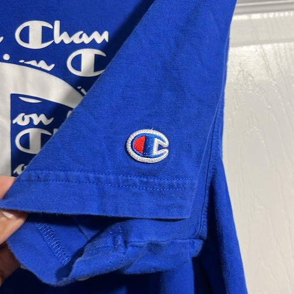 Champion Mens Blue Authentic Crew Neck Short Sleeves Pullover T Shirt Size 2X - Picture 4 of 4
